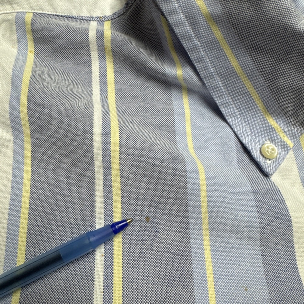 Ralph Lauren Classic Fit Blue Stripe Cotton Oxford Pony Button Shirt Sz 3XB Big - Picture 6 of 9